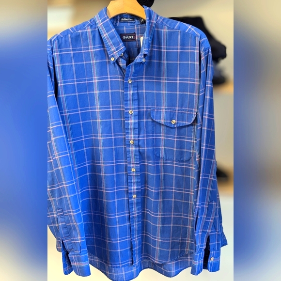 GANT fox hunt plaids  men's  button down dress shirt sz XL - Picture 1 of 5